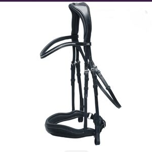 Schockemohle Slimford Bridle WITH Schockemohle Durasoft Reins. Horse Size